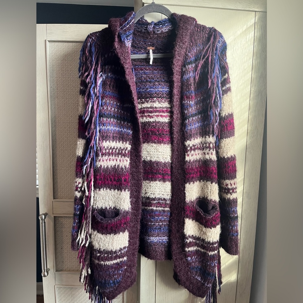 Free People Alpaca Hooded Sweater Vintage